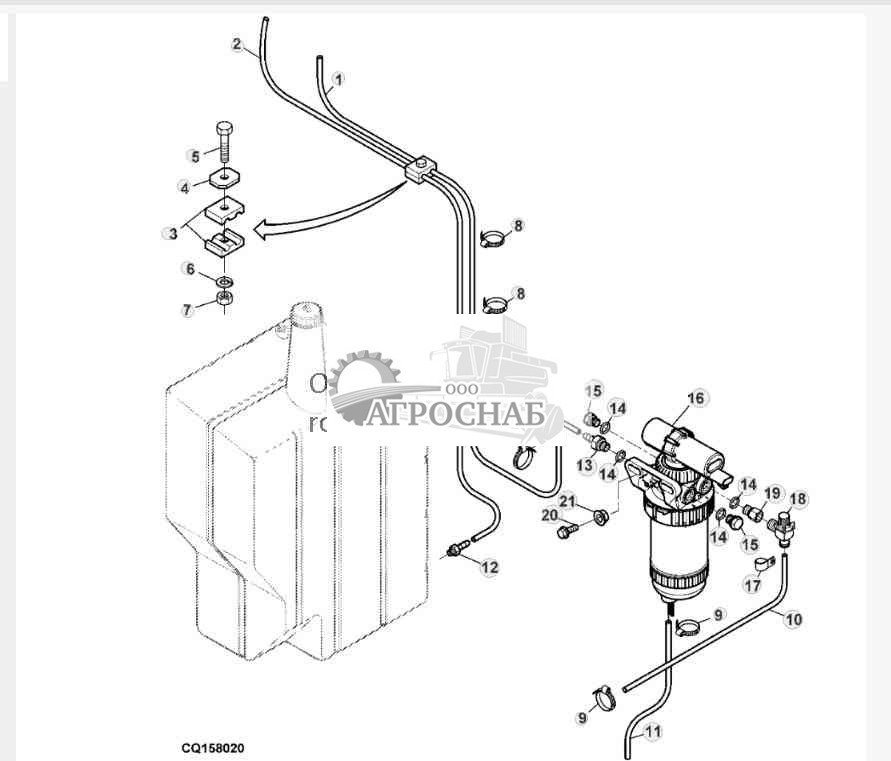 PRIMARY FUEL FILTER AND HOSES 